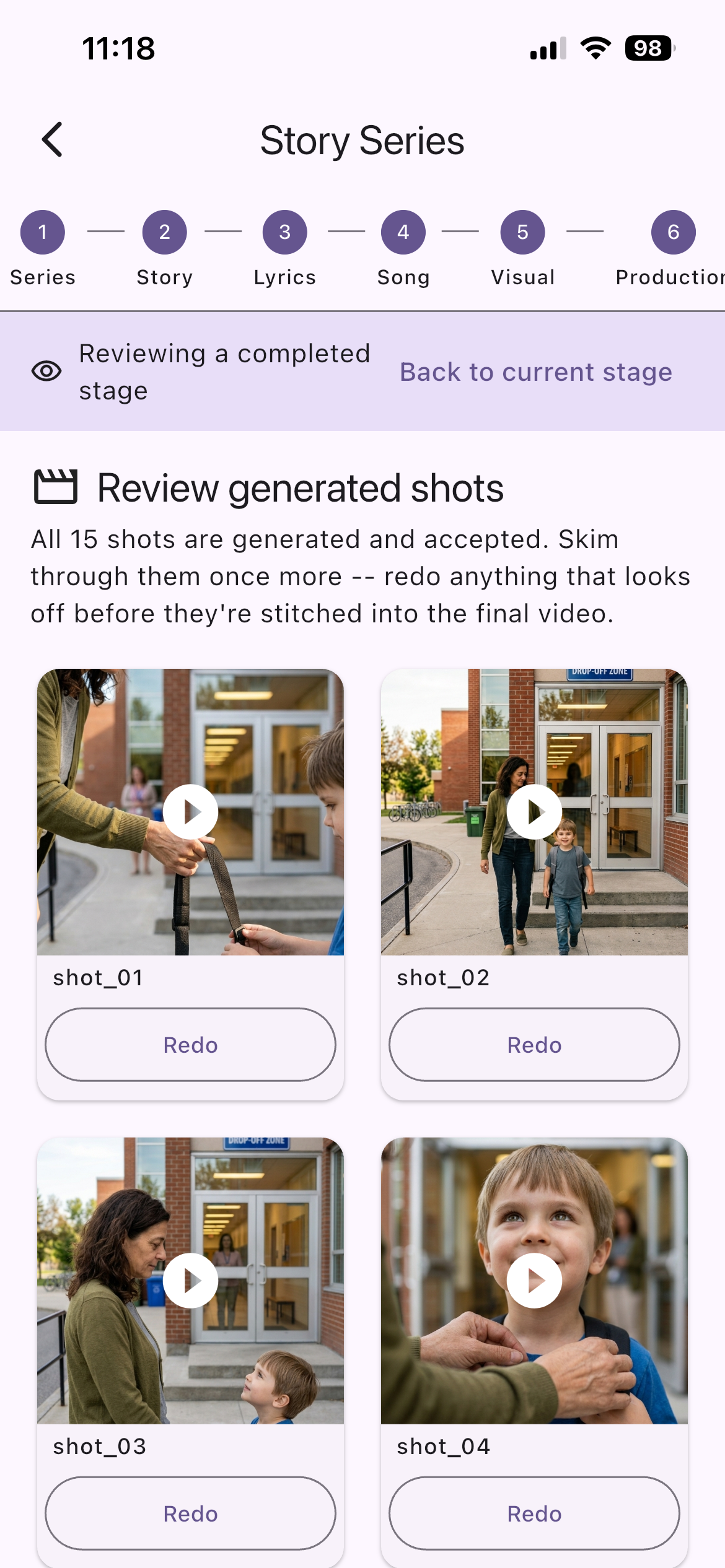 Social Companion Story Series screen
